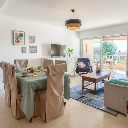 A3 - 2 Bdr Sea View 10 Min Beach - Parking, Pool & Terrace Antibes Exterior foto